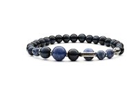 Bracelet Antracite Solar System in Semiprecious stones BSS01 - BSS01
